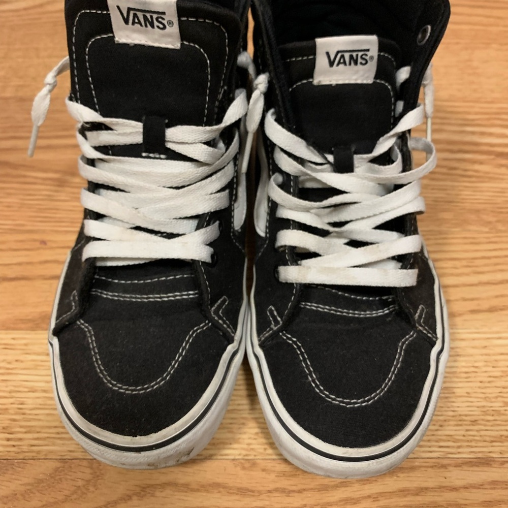 Vans Black and White High-Top Sneakers